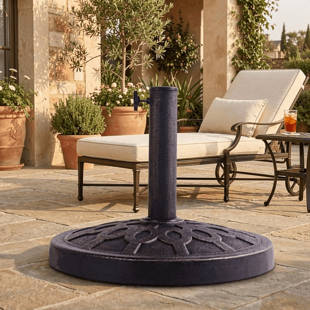 Biotree 30lbs 18 Inches Heavy Duty Outdoor Patio Market Umbrella Base Bronze - Heavy Duty Outdoor Patio Stand