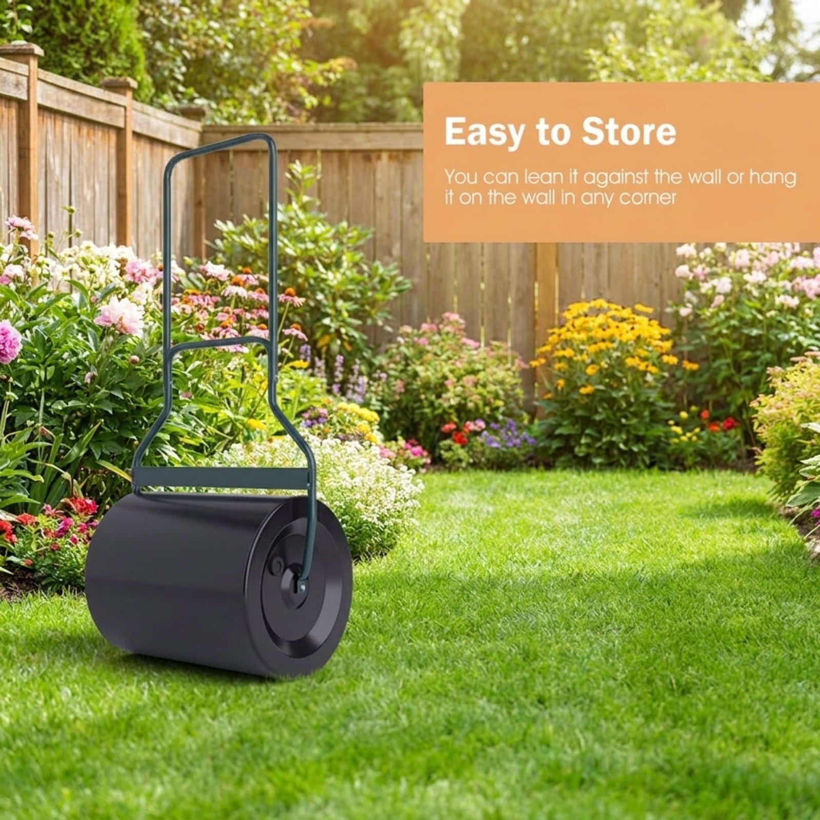 Biotree Lawn Roller with U for Lawn Garden Yard Soil Care, Green