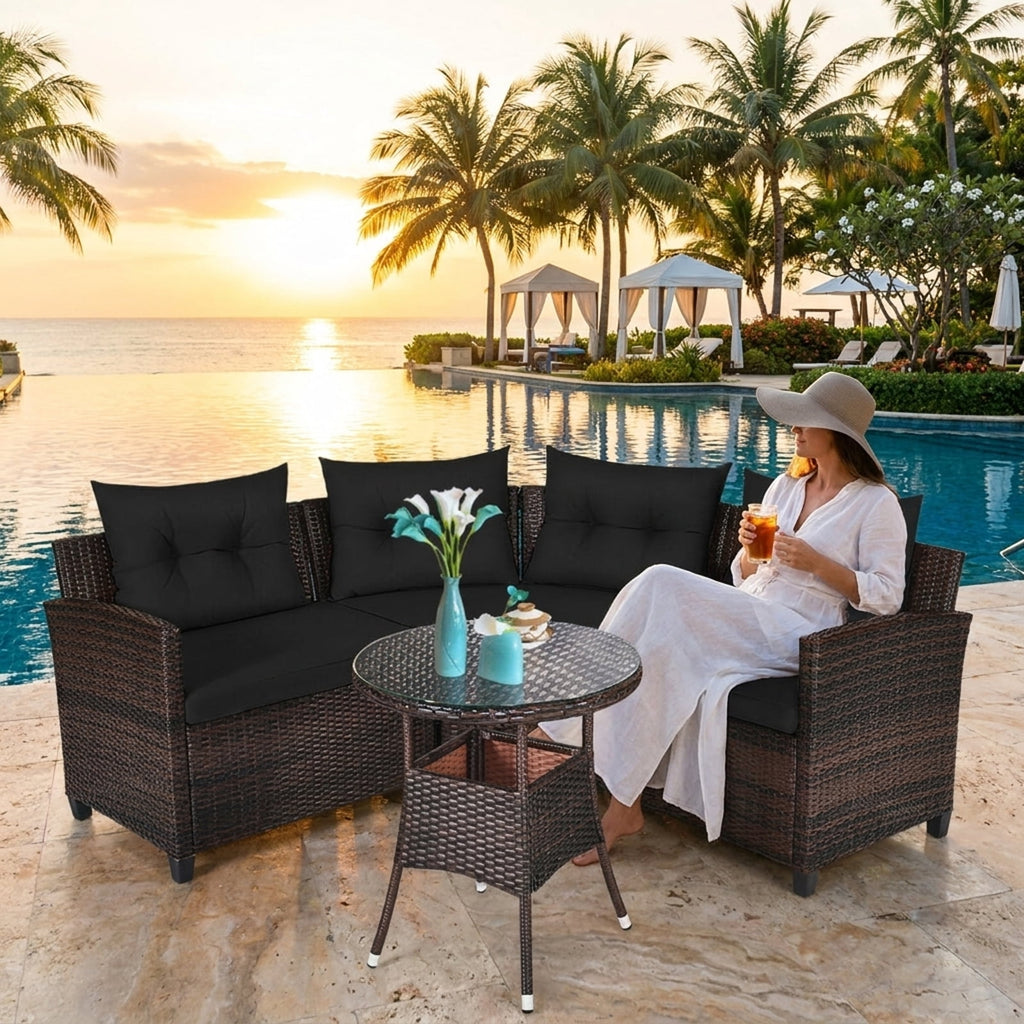 Biotree Outdoor Recliner Cushioned Chaise Lounge with Adjustable Backrest Stackable Patio Chair for Garden BackyardWhite/White Red