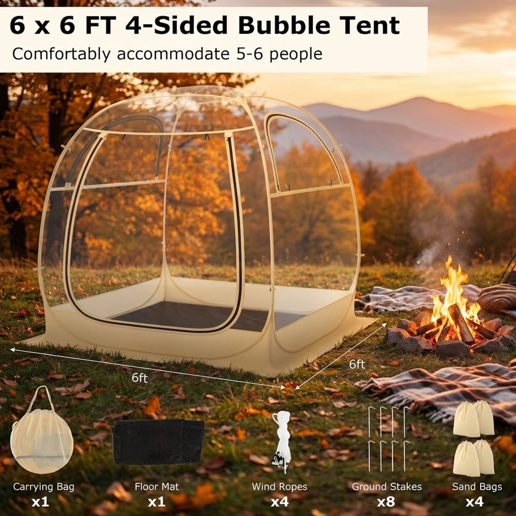 Biotree Instant Pop Up Sports Shelter Tent with Floor Mat and Carry Bag for Outdoor Events and Sideline
