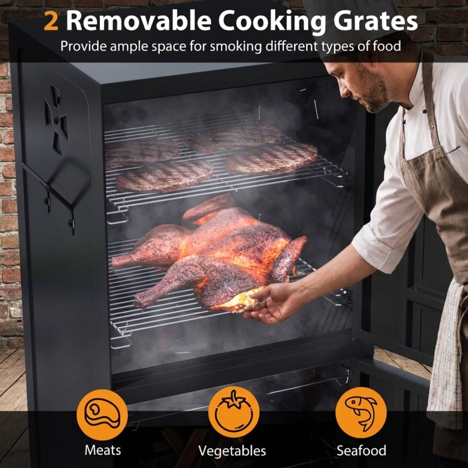 Biotree Vertical 2 for Outdoor Backyard Camping Patio BBQ, Black