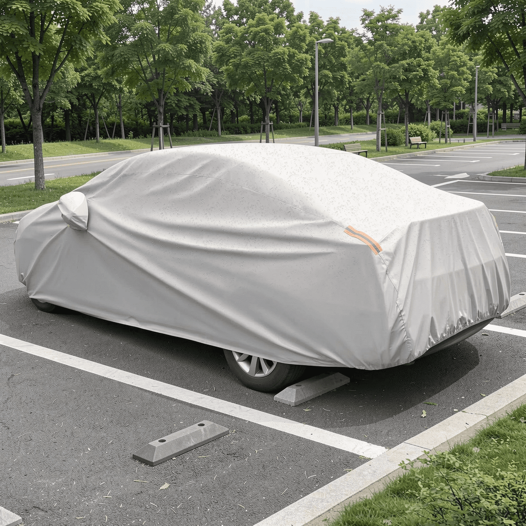 Biotree Universal Fit Sedan Car Cover 193 Inch - All-Weather Waterproof & UV Protection Outdoor Automobile Cover with Windproof Straps, Soft Lining & Storage Bag for Chevrolet, Ford, Honda, Nissan