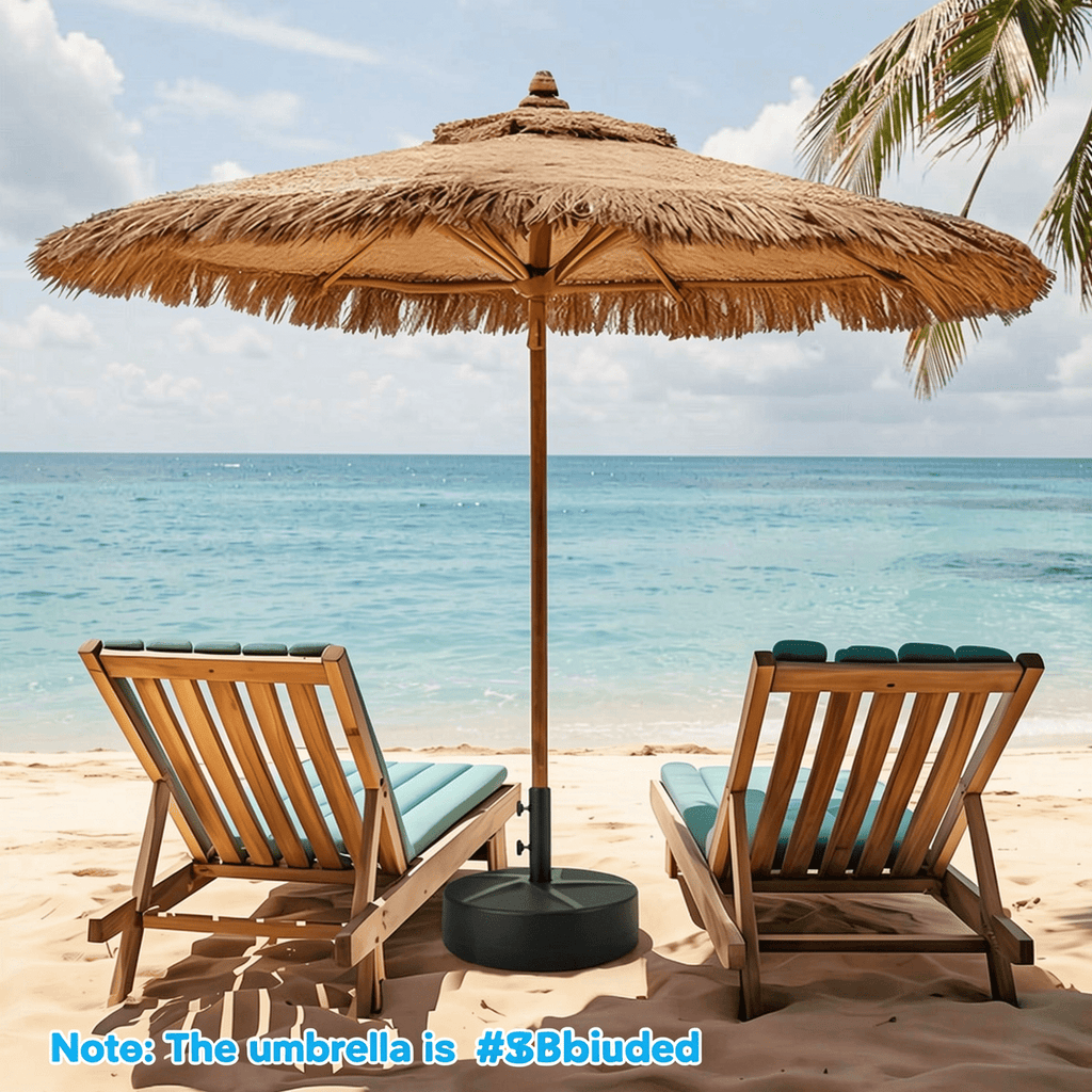 Biotree Patio Umbrella Base 88LBS Capacity Water and Sand Fillable Market Table Umbrella Stand-Black
