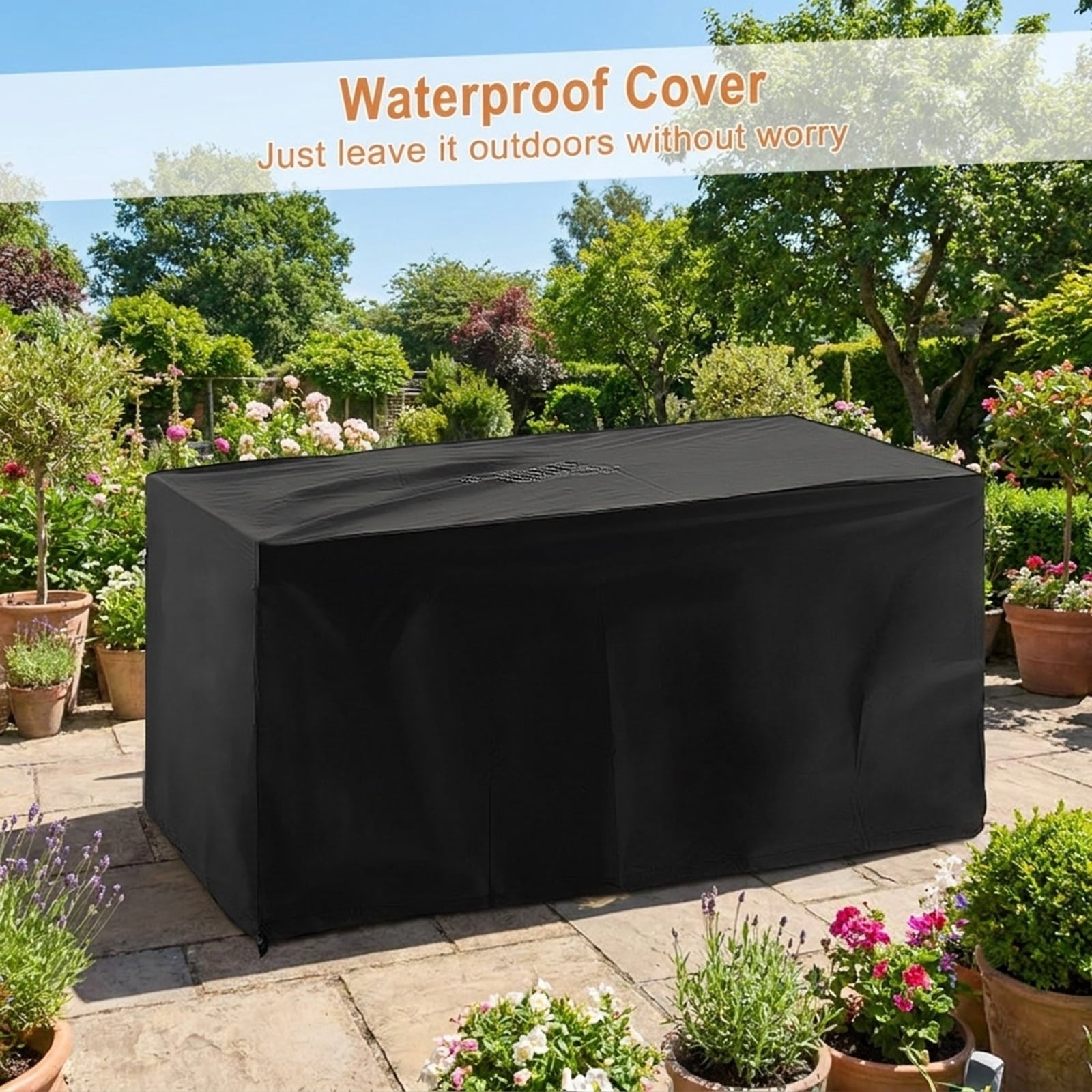 Biotree 52 Inches Outdoor Wicker Gas Fire Pit Propane Fire Table with Cover for Outdoor Patio Backyard Garden Camping, Black