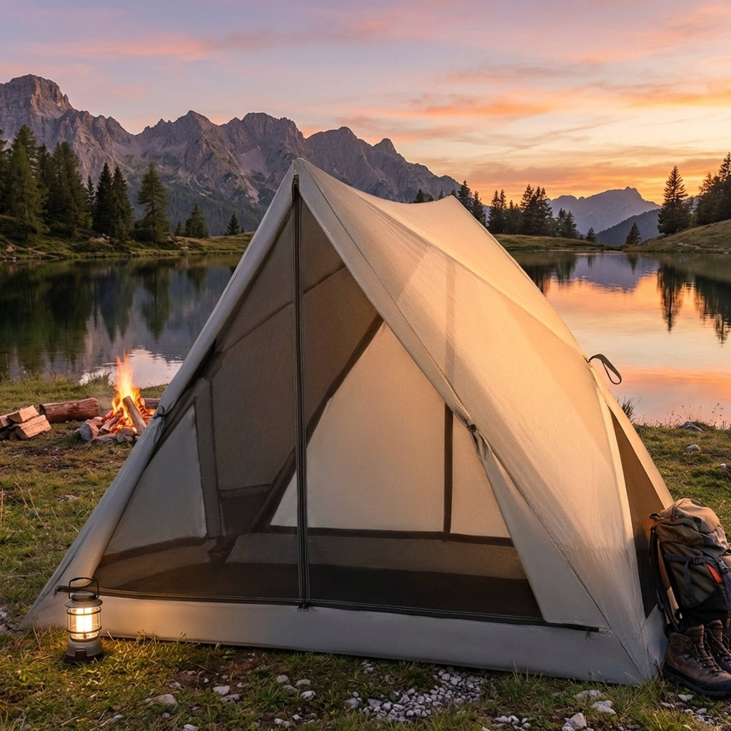 Biotree Instant Pop Up 2-3 Person Camping Tent with Rainfly and Carry Bag for Hiking Backpacking, Gray