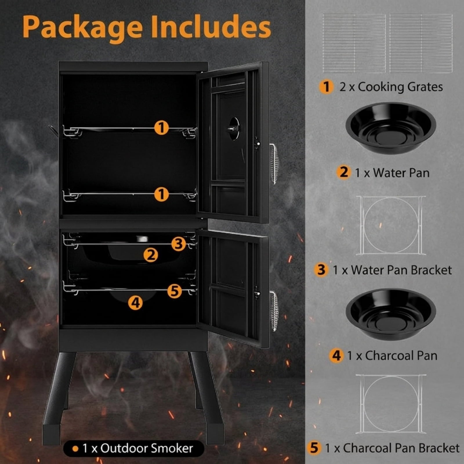 Biotree Vertical 2 for Outdoor Backyard Camping Patio BBQ, Black