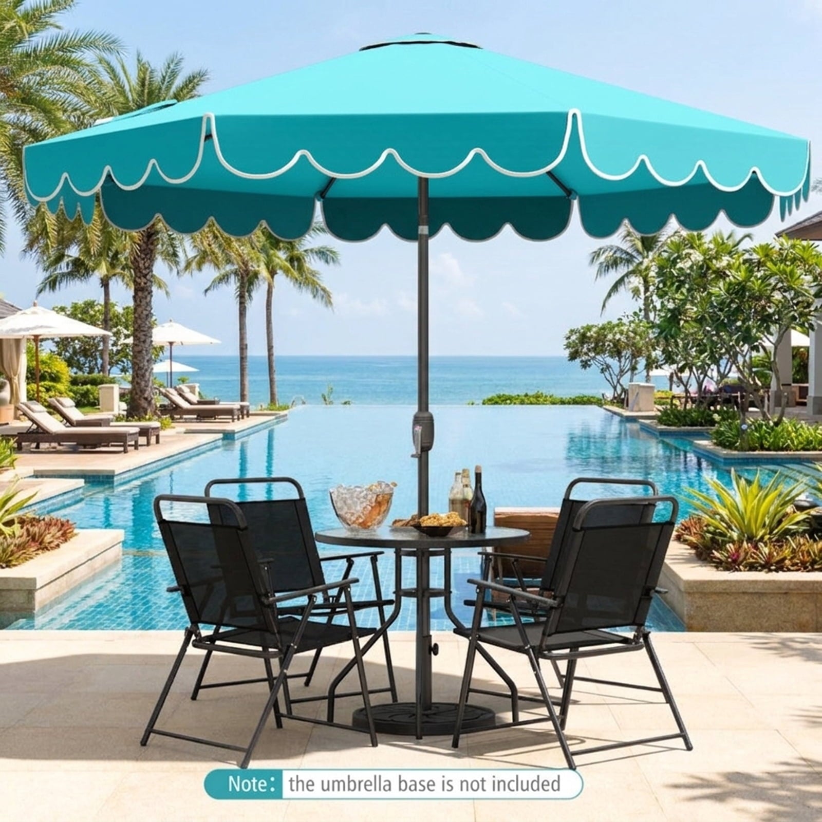 Biotree 10 ft Market Patio Umbrella with Crank and Tilt, 8 Sturdy Ribs, Vented Canopy - Multicolor for Backyard